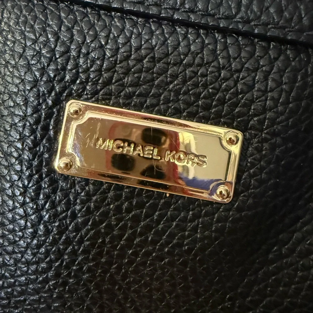 EUC Michael Kors Black Leather Satchel - Picture 3 of 7